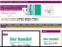 Tablet Screenshot of kosmetiknachrichten.de